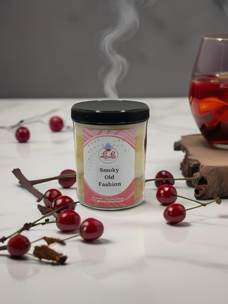 Smoky Old Fashion Liquor Cake Jar