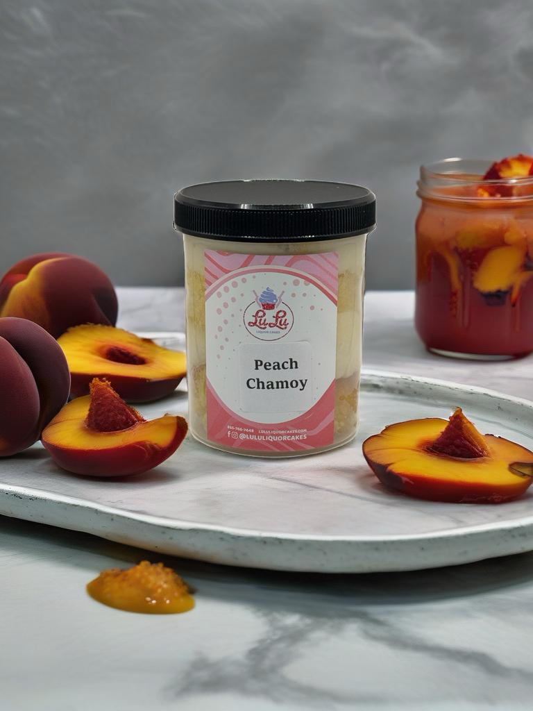 Peach Chamoy Liquor Cake Jar - PREORDER