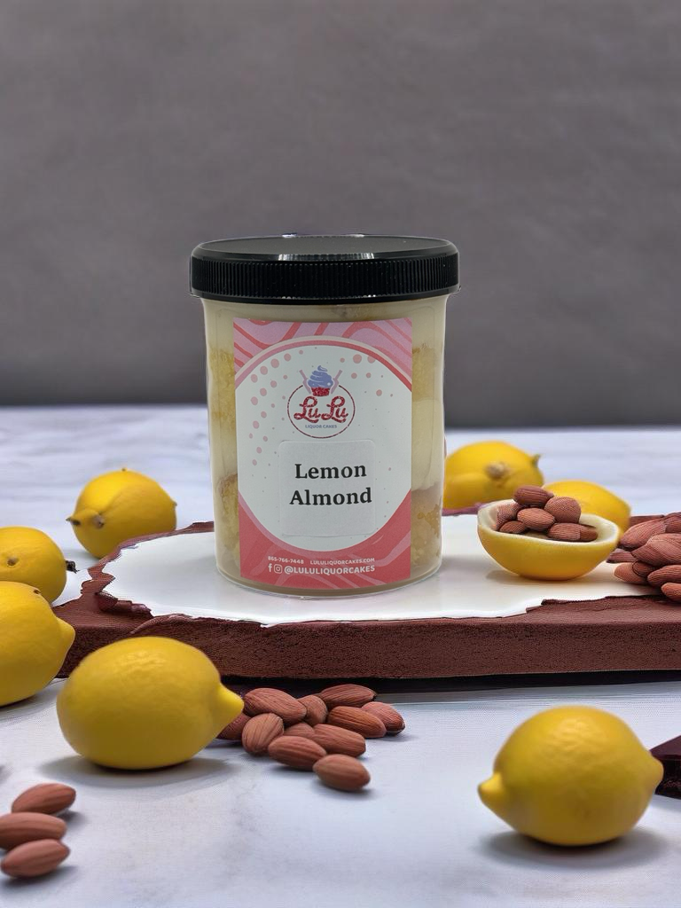 Lemon Almond Liquor Cake Jar