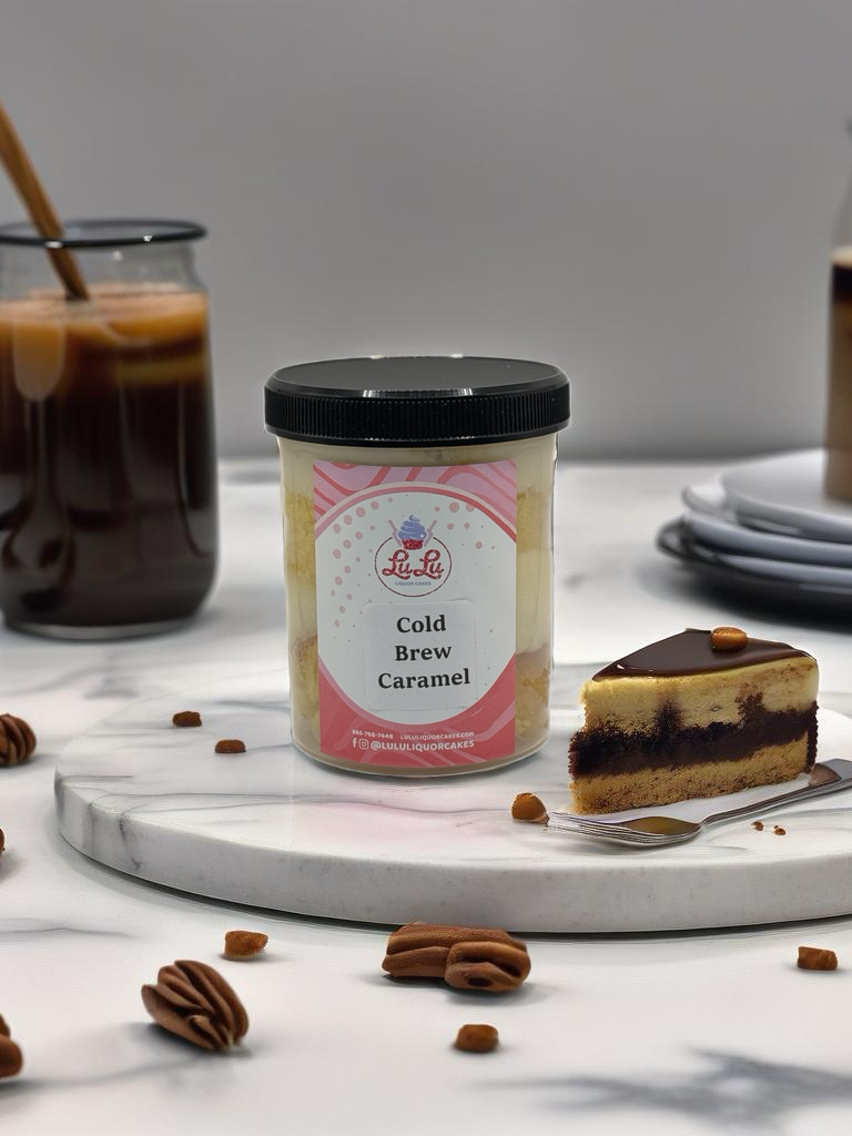 Cold Brew Caramel Liquor Cake Jar