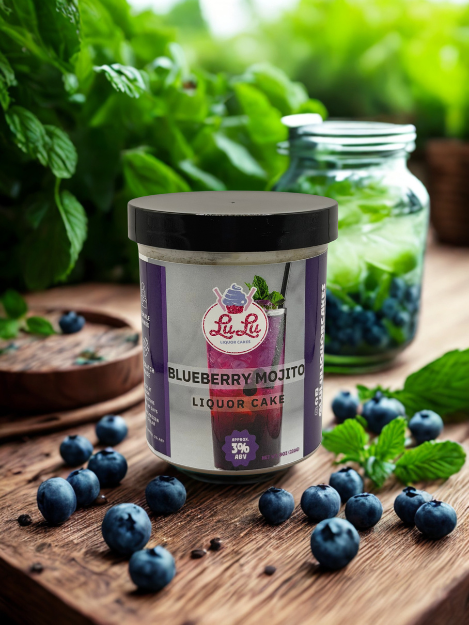 Blueberry Mojito Liquor Cake Jar
