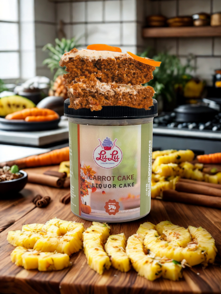 Carrot Cake Liquor Cake Jar
