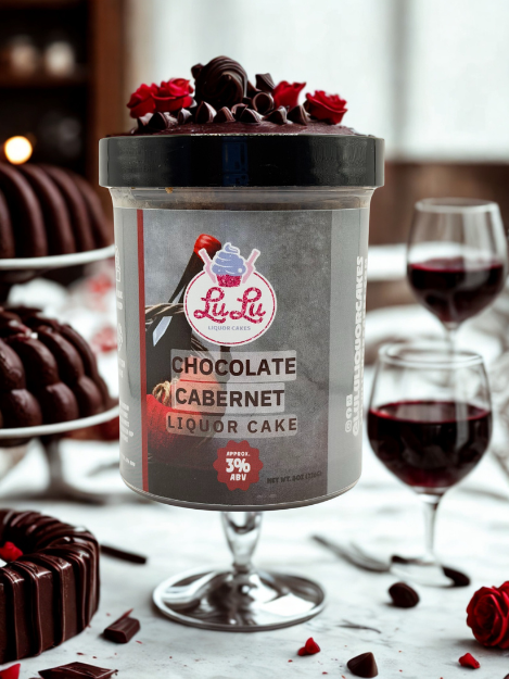 Chocolate Cabernet Liquor Cake Jar