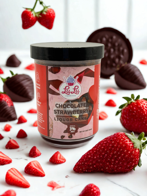 Chocolate Strawberry Liquor Cake Jar