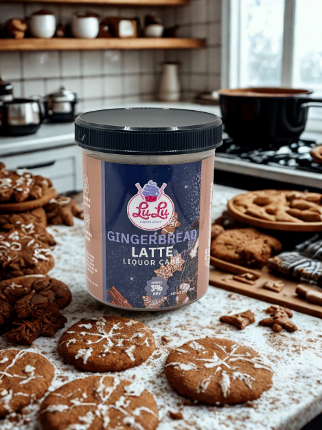 Gingerbread Latte Liquor Cake Jar