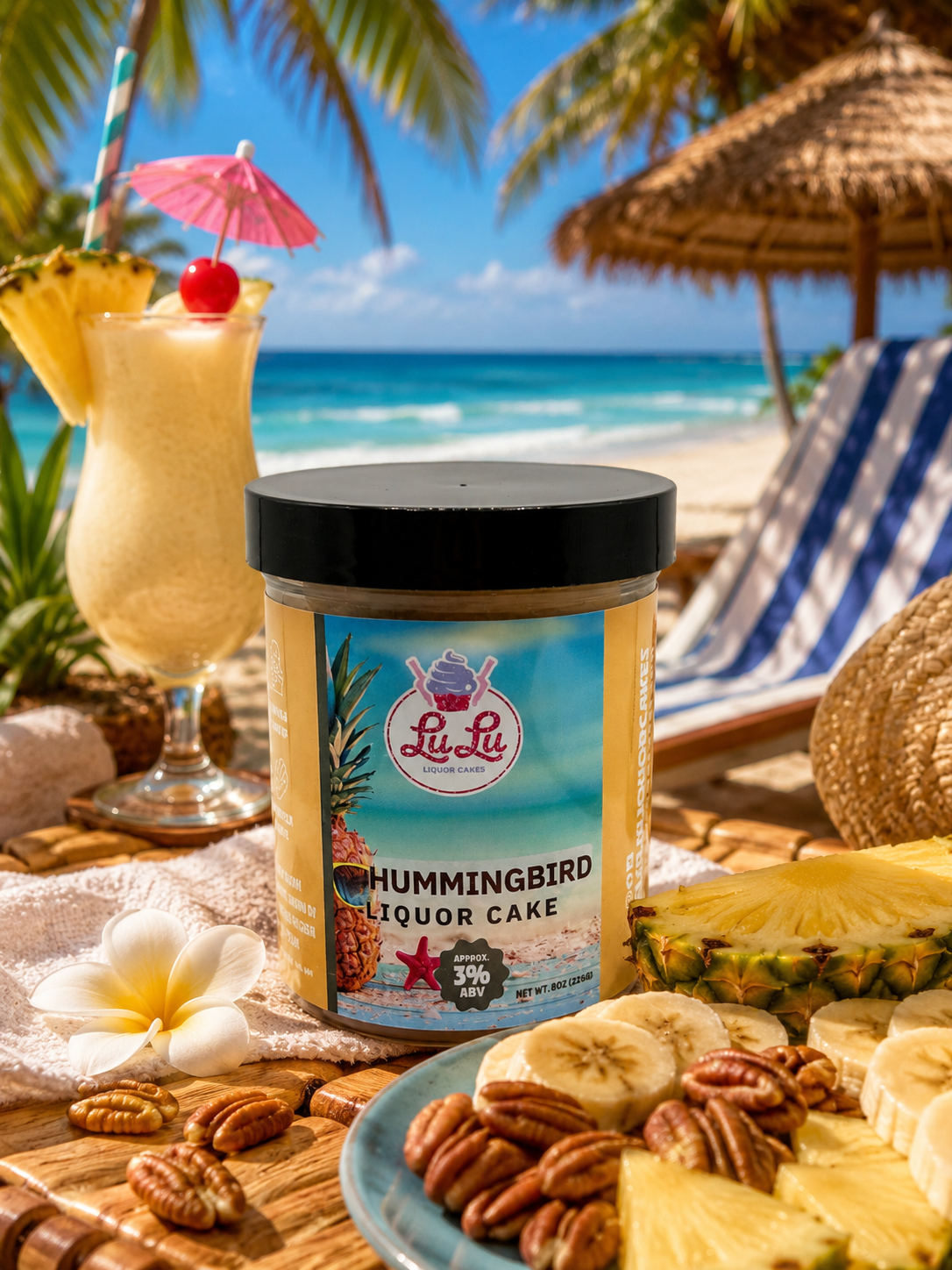 Hummingbird Liquor Cake Jar