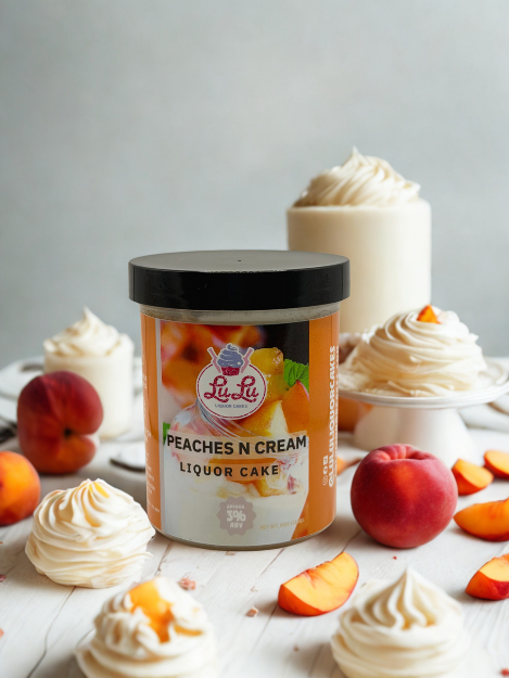 Peaches & Cream Liquor Cake Jar