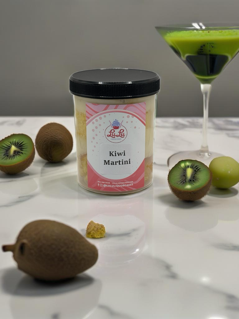 Kiwi Martini Liquor Cake Jar