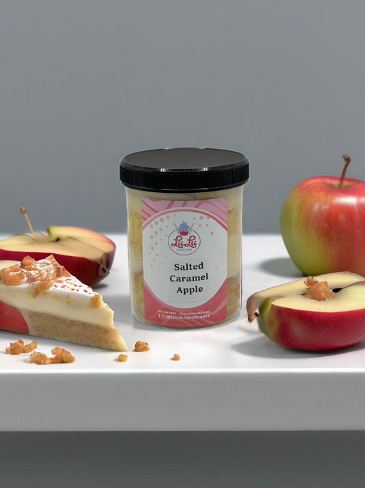 Salted Caramel Apple Liquor Cake Jar