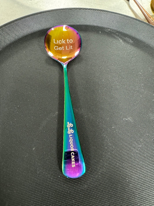 Lick to Get Lit Cake Spoon