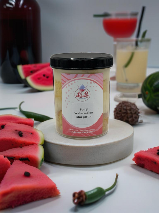 Spicy Watermelon Margarita Liquor Cake Jar