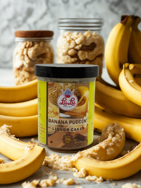 Banana Pudding Liquor Cake Jar