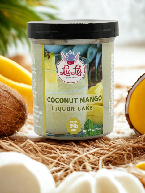 Coconut Mango Liquor Cake Jar