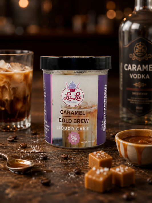 Caramel Cold Brew Liquor Cake Jar