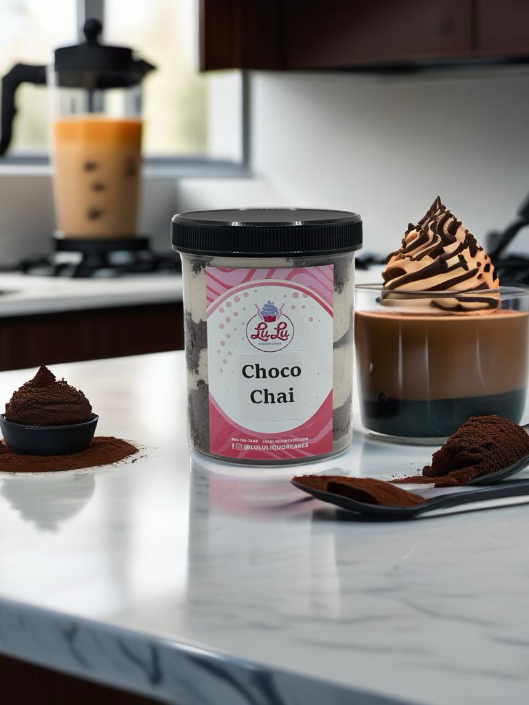 Chocolate Chai Liquor Cake Jar