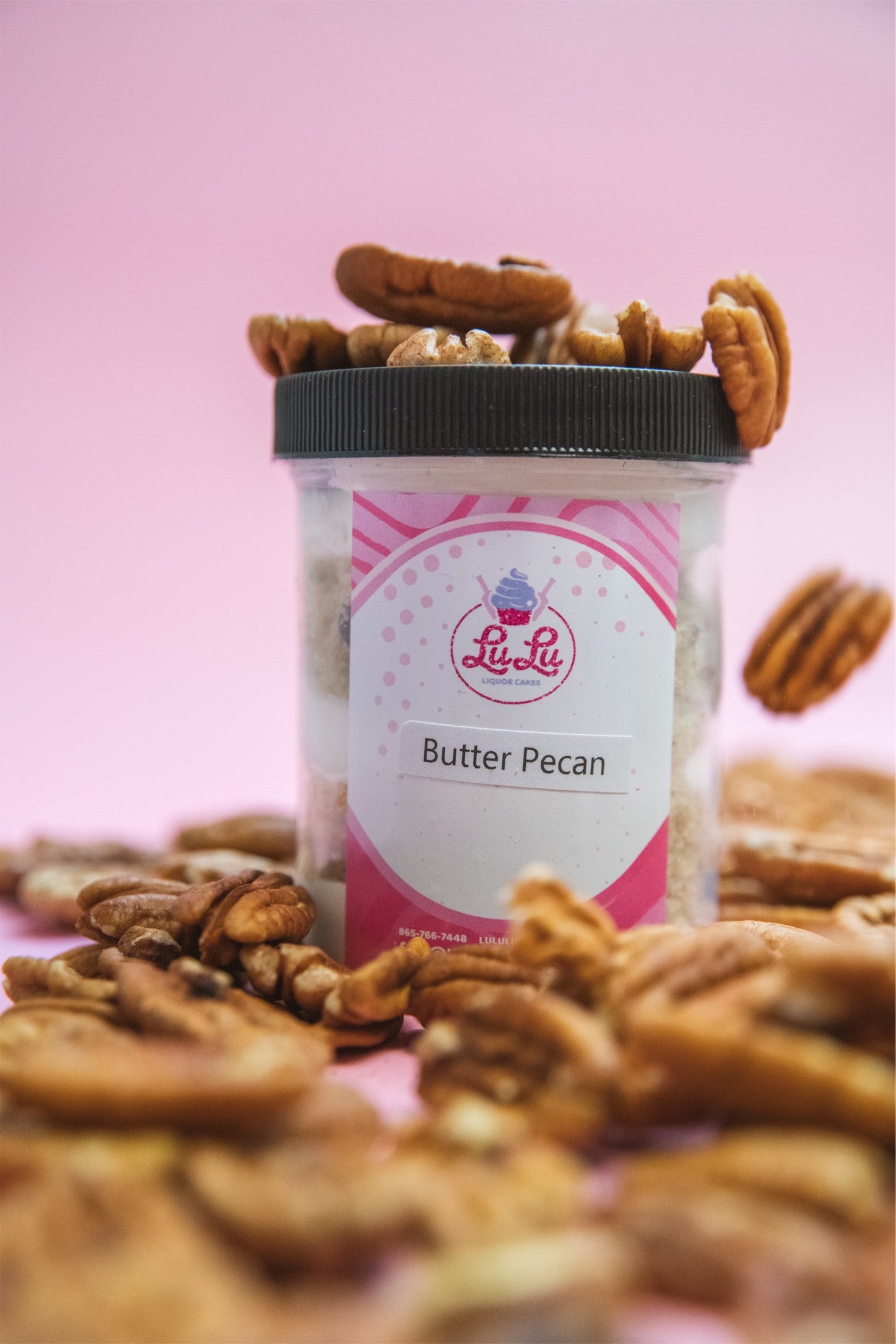 Butter Pecan Liquor Cake Jar