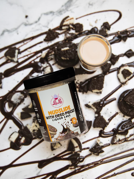 Mudslide with Oreo Pieces Liquor Cake Jar