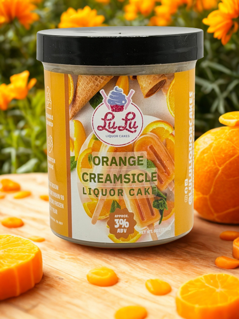 Orange Creamsicle Liquor Cake Jar
