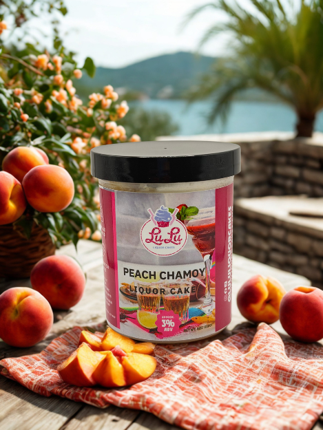 Peach Chamoy Liquor Cake Jar
