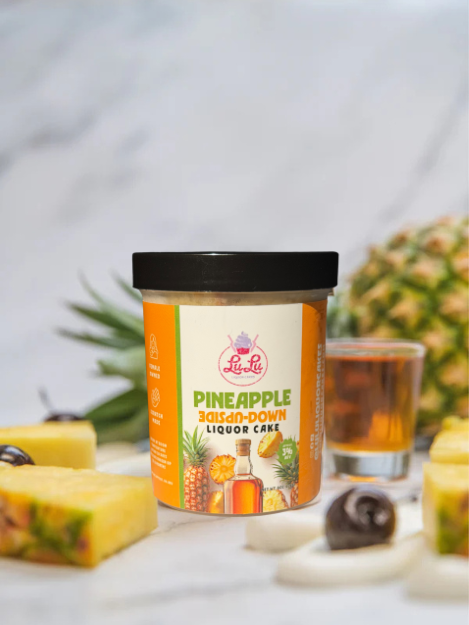Pineapple Upside Down Cake Liquor Cake Jar
