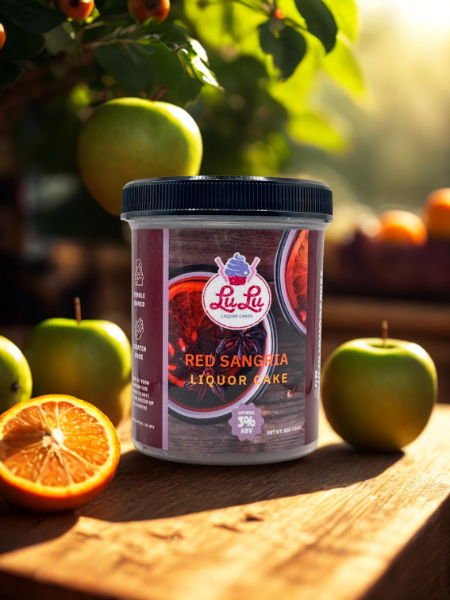 Red Sangria Liquor Cake Jar