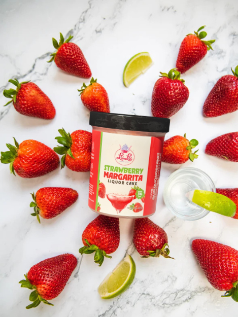 Strawberry Margarita Liquor Cake Jar