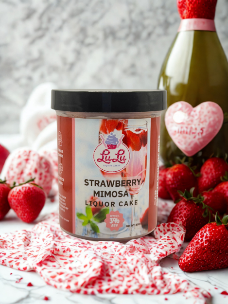 Strawberry Mimosa Liquor Cake Jar