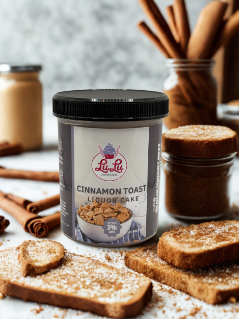 Cinnamon Toast Liquor Cake Jar