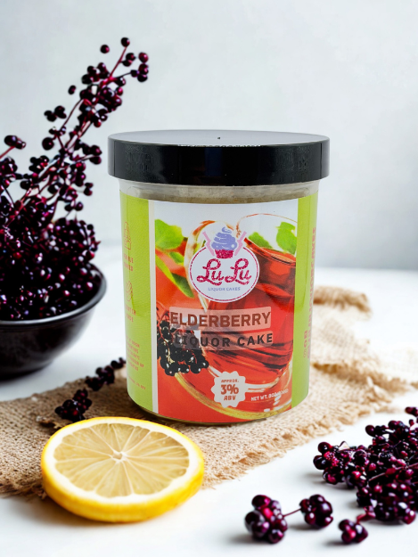 Elderberry Lemon Liquor Cake Jar