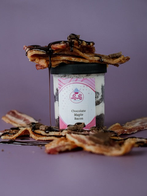 Chocolate Maple Bacon Liquor Cake Jar