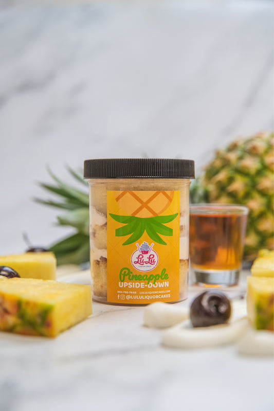 Pineapple Upside Down Cake Liquor Cake Jar
