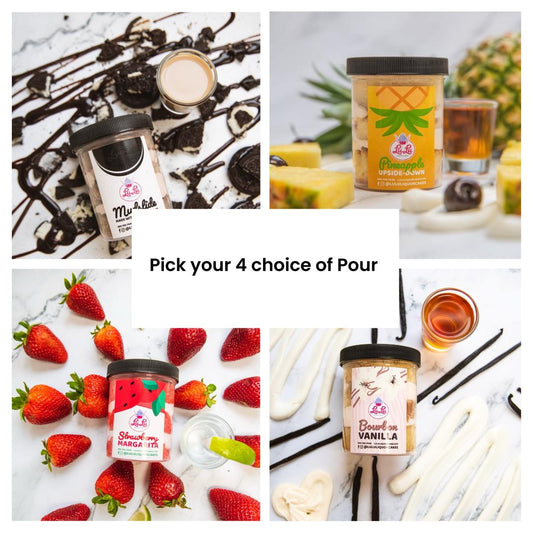 Quench Your Cravings: Pick-Your-Pour Liquor Cake Jar Bundle