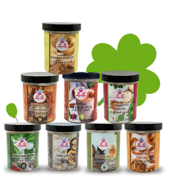 The Lucky Eight Liquor Cake Drop – Eight Boozy Jars Made to Get You Lucky