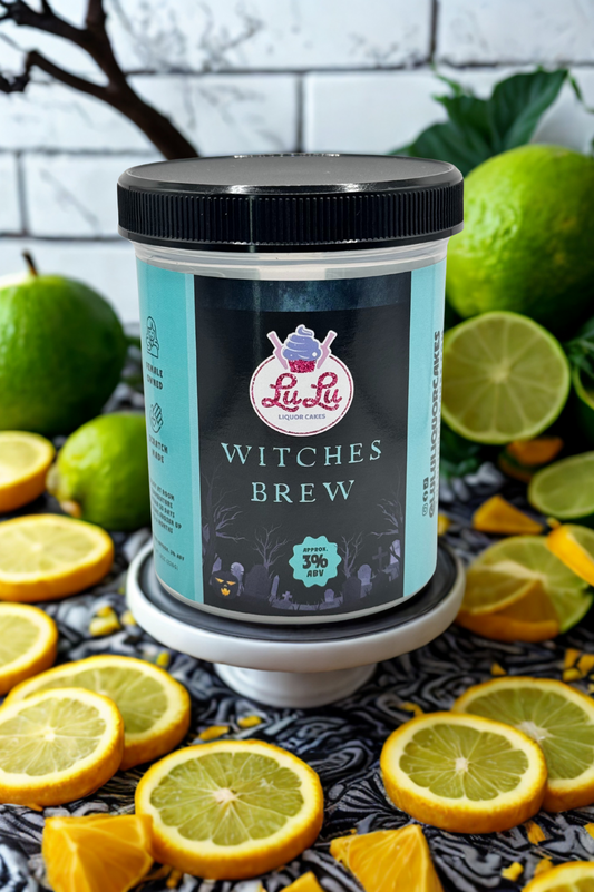 Witches Brew Liquor Cake Jar